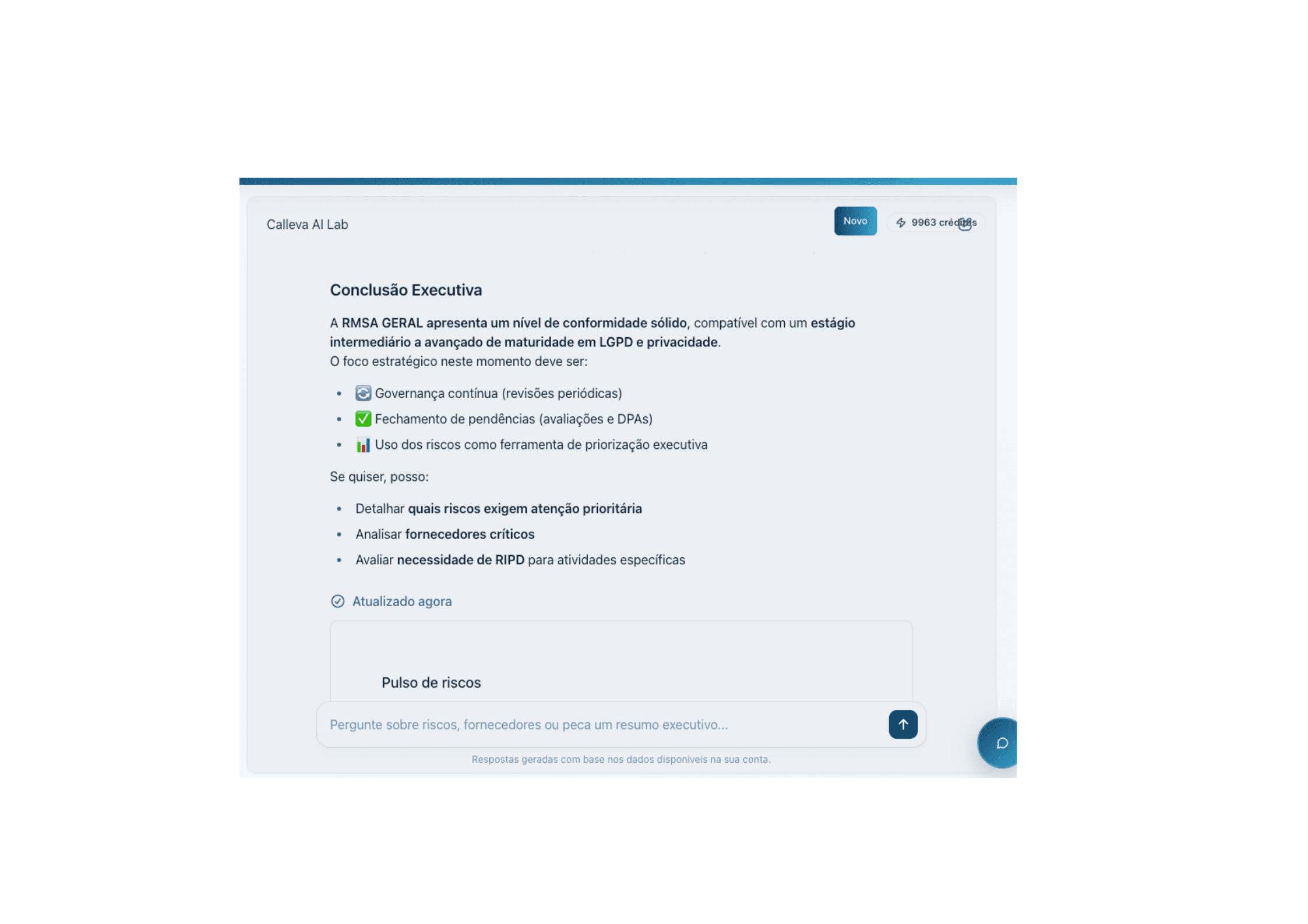 Calleva AI Chat com Widgets